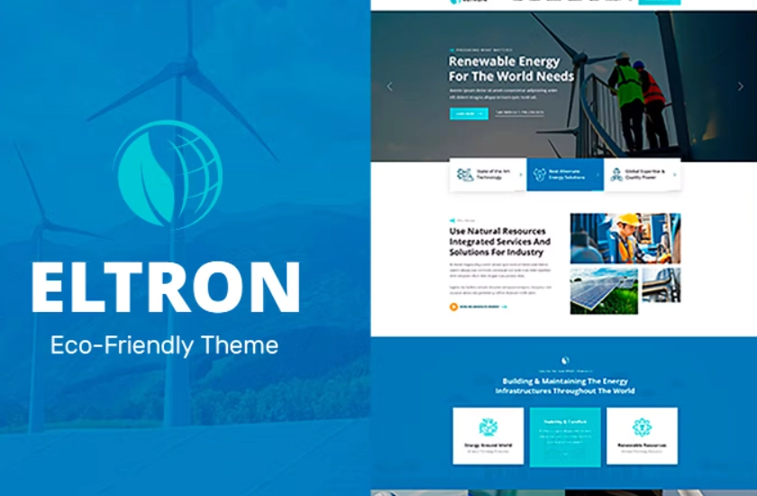 Eltron - Solar Energy WordPress Theme is designed specially for Energy