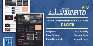 WordPress themes have ease of use and setup. Emerel Warta has a very professional design quality and the color combination is very pleasing to the eye. And