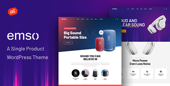 Make your product shine with the Emso Single Product Theme. Responsive design