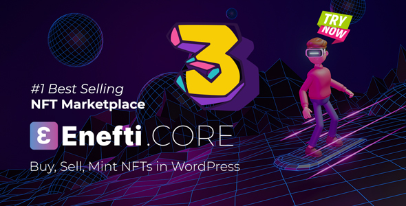 Enefti – NFT Marketplace Core is finally here. The waiting is now over. Creating a full NFT Marketplace in WordPress has never been so easy. We’ve put effort into a $30.000 USD project and added all the functionalities included on this plugin at only $299.