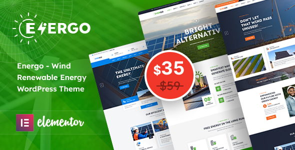 Elevate your renewable energy website with Energo: a stunning