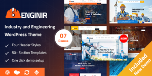 Welcome to Enginir WordPress Theme our powerful and versatile industrial and engineering WordPress theme