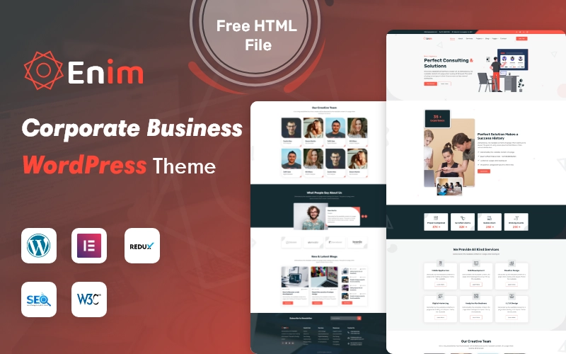 Enim is a powerful and flexible WordPress theme for any corporate business. This theme can be used for the business of software agency