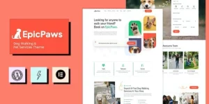 EpicPaws is the best solution for creating a complete dog walking service website. EpicPaws theme is for pet care websites or for businesses that offer services for pet sitting or dog walking.