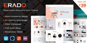 Create a stunning online store with Erado – eCommerce WordPress Theme! Sleek design