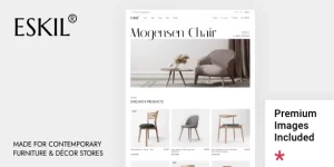 Your new guide through modern eCommerce – introducing Eskil! A simple furniture store theme designed for every home decoration