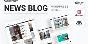 Present your lifestyle blog in the most exciting and eye-catching manner using Essentam theme. You will be able to filter your blog posts by their categories