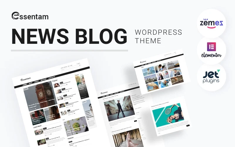 Present your lifestyle blog in the most exciting and eye-catching manner using Essentam theme. You will be able to filter your blog posts by their categories