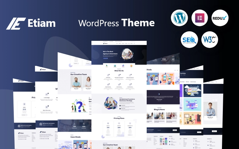 Etiam is a very light and clean professional corporate business WordPress theme. Any kind of business or agency can use this theme. Its really user friendly and SEO friendly WordPress Theme. Any kind of user can customize this theme.