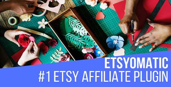 Boost your WordPress site with Etsyomatic! Automatically generate engaging posts from Etsy products  rake in affiliate commissions effortlessly.