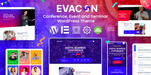 Looking for a theme that is all in one solution to your Events and Conference? Evacon is the name that’s the most adaptable event and conference WordPress theme. Evacon comes with many valuable features