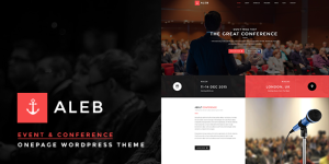 Create stunning event websites effortlessly with Aleb - Event Conference Onepage WordPress Theme. Fully responsive