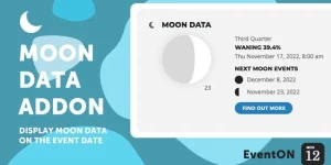 EventON – Moon Data addon let you manage Human events curated around lunar activities. For generations