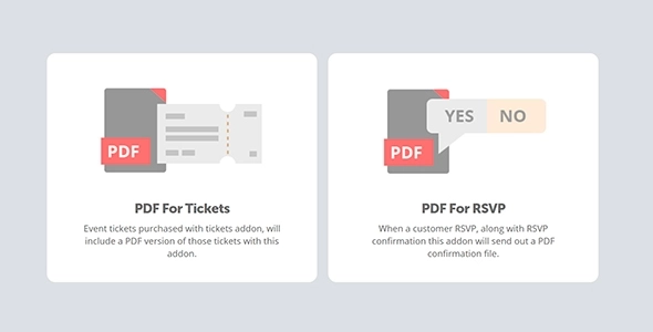 You can start auto sending PDF confirmations for RSVP add-on and tickets for Tickets add-on