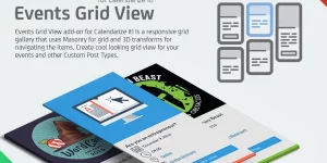 Enhance your WordPress site with Events Grid View for Calendarize it! Responsive design  Masonry layout make showcasing events eye-catching. Sign up now!