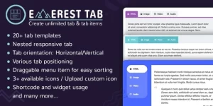 Enhance your WordPress site with Everest Tab! Create stunning