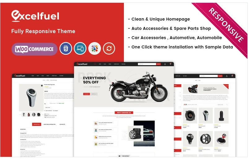 Discover Excelfuel – The Automobile Store Responsive WooCommerce Theme