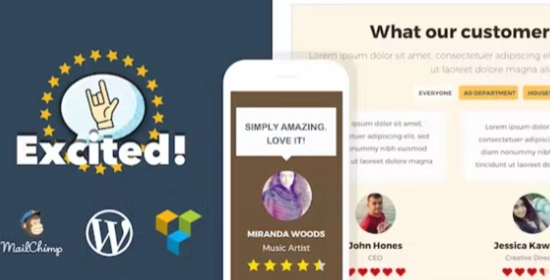 Testimonials Showcase for WordPress  Excited! is an impressive plugin that lets you display customer testimonials on your website with ease. It offers various customizable templates and designs