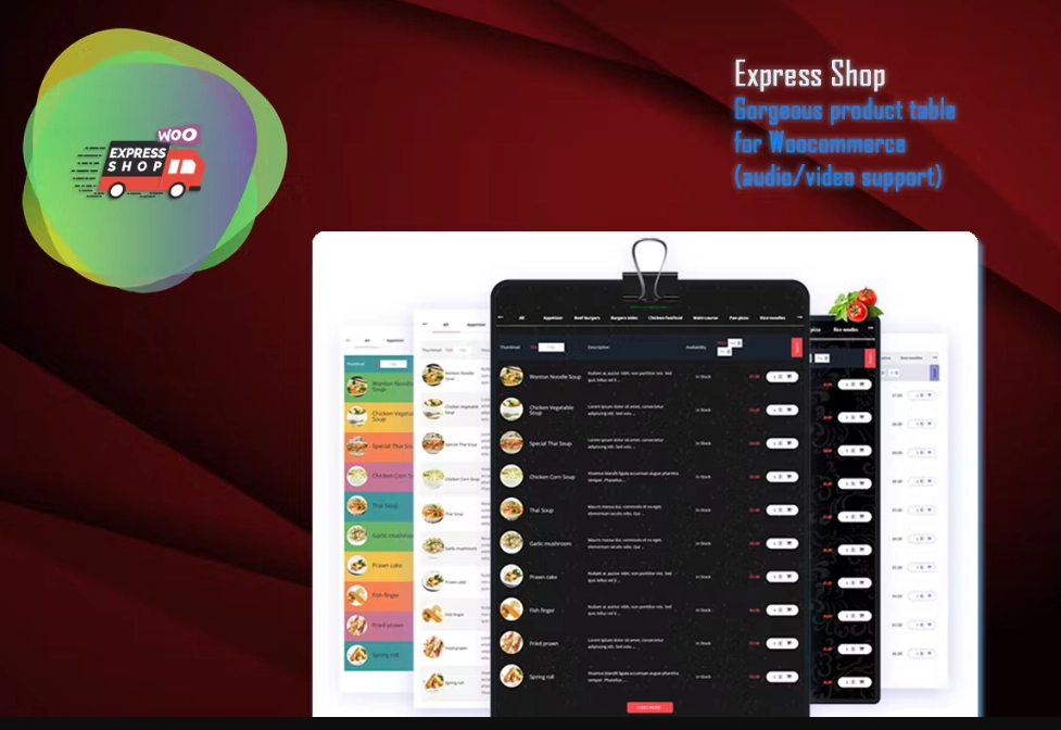 Express Shop displays all WooCommerce products as a one page store in gorgeous styles with product audio and video. Show your WooCommerce product table for quick shopping and easy bulk ordering. Faster shopping for Restaurant Online Order