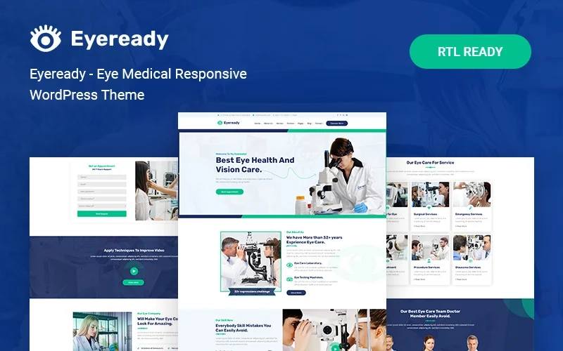 Eyeready is a medical eye responsive WordPress theme. the theme is highly recommended for eye medical websites. it's a modern medical theme. there have a nice home demo and using the latest technology. support various kinds of layout