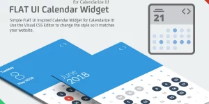 Upgrade your site's aesthetics and functionality with the FLAT UI Calendar Widget for Calendarize it! Easy customization