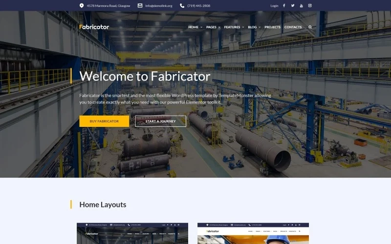 Fabricator is a functional WordPress theme from TemplateMonster