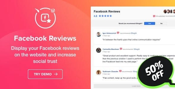 Boost your brand's trust with Elfsight Facebook Reviews! Seamlessly integrate authentic reviews from your Facebook page into your website. Enjoy customizable layouts