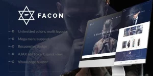 Facon is a new theme for fashion store with modern design. This theme include many great features like mega menu