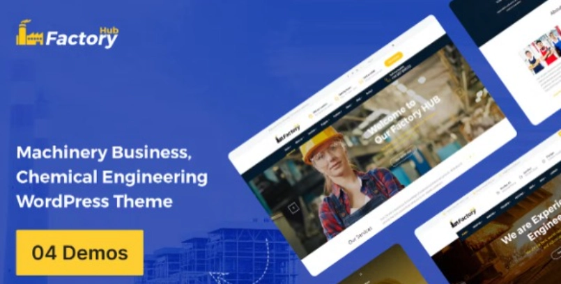 Factory HUB is the best WordPress Theme specifically made for some sectors like industry