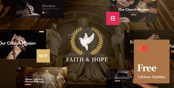 Create an inspiring online presence for your church with Faith  Hope WP Theme. Seamlessly manage events