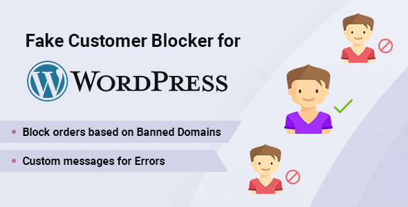 Fake Customer Blocker for WordPress plugin blocks your unwanted spam customers who come to your site and download free items with fake email addresses and test user details. It stops fraudulent transactions and will help your online store grow its business with the power of valid transactions.