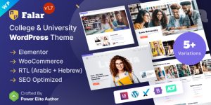 Falar College  University WordPress Theme: Elevate Your Education Platform Say hello to the Falar College  University WordPress Theme! Designed to give educational institutions a one-stop solution for creating a sleek and professional online presence