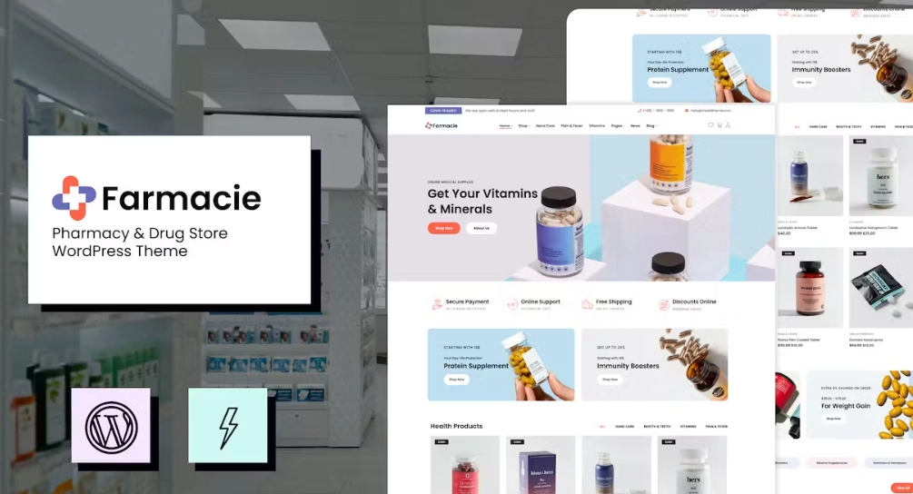 Discover Farmacie – Pharmacy  Drug Store Theme