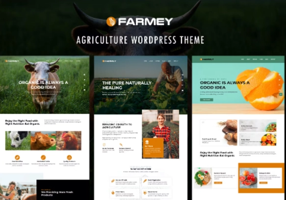 Farmey is a modern WordPress theme ideal for business like agriculture