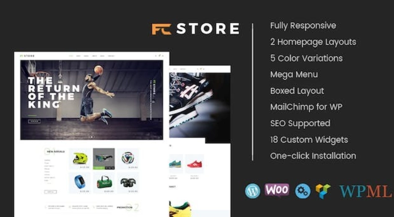 SW FcStore is a stunning WooCommerce WordPress theme for any kind of shopping store from clothes to electronics stores. With WPBakery Page Builder integrated