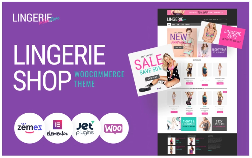 Elevate your online lingerie store with the Feminine Lingerie WooCommerce Theme! Designed for women