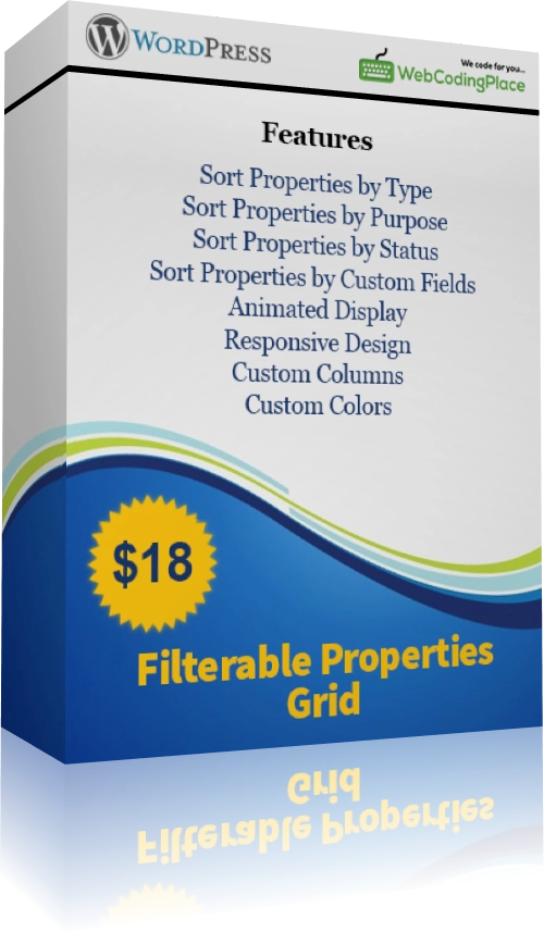 Its an addon for Real Estate Manager to let you create the animated grid of properties with filter menu. You can filter properties by Type