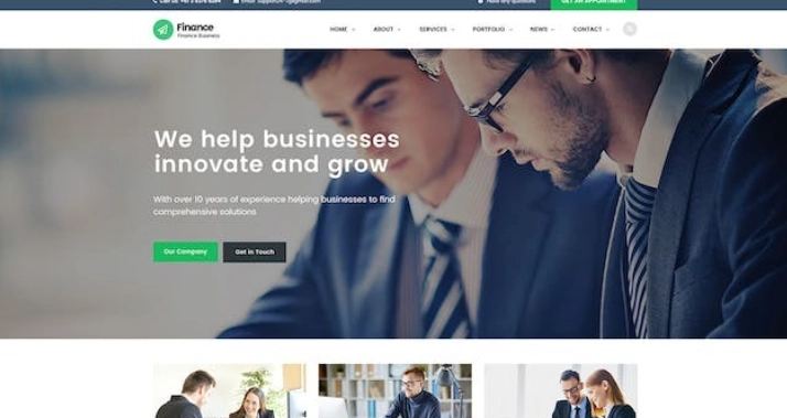 Finance is a WordPress theme exclusively built for finance