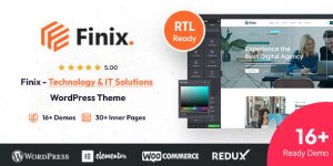 Empower your tech business with Finix - Technology  IT Solutions WordPress Theme. Discover impressive designs and robust features. Get it on Bevaultx now!