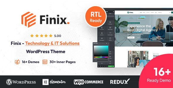 Empower your tech business with Finix - Technology  IT Solutions WordPress Theme. Discover impressive designs and robust features. Get it on Bevaultx now!