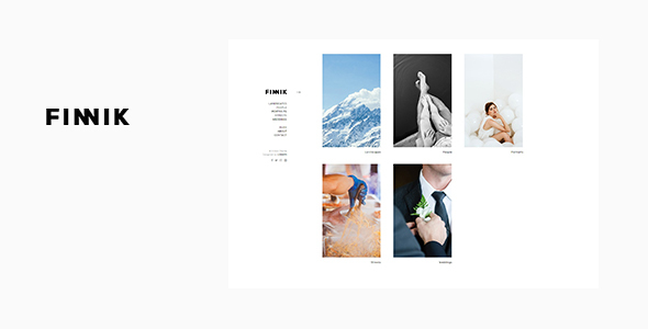 Finnik – Minimal WordPress Theme for Photographers Hey there