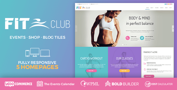 Fitness Club is a WordPress theme exclusively built for fitness