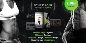 Fitness Zone WordPress theme muscled for modern trend