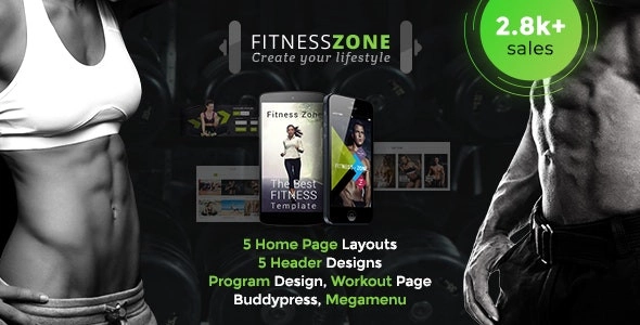 Fitness Zone WordPress theme muscled for modern trend