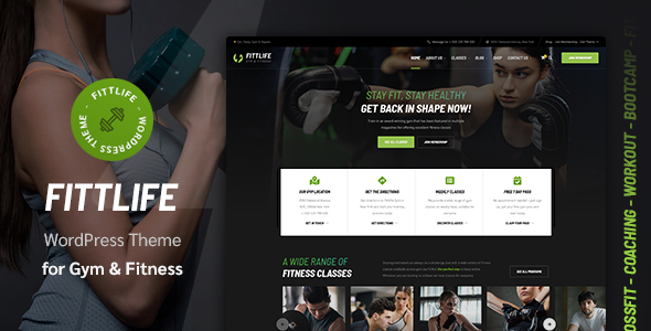 Fittlife is a WordPress theme built for Gym