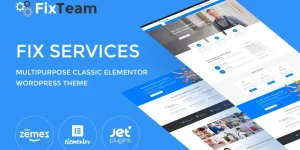 Present your fix company’s services in the most attractive way with FixTeam WordPress theme. Create a professional website showing the whole range of your services easily and quickly. This theme includes a powerful functionality and a classic design. You will enjoy customizing your site using Jet plugins for Elementor page…