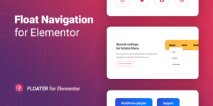 The Floater is a WordPress plugin for Elementor to add a float or sticky menu for any website page. The plugin allows you to create navigation that the users will always have at their fingertips