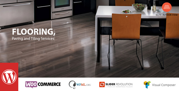 Flooring is a WordPress theme designed for flooring and paving companies powered by an elite author