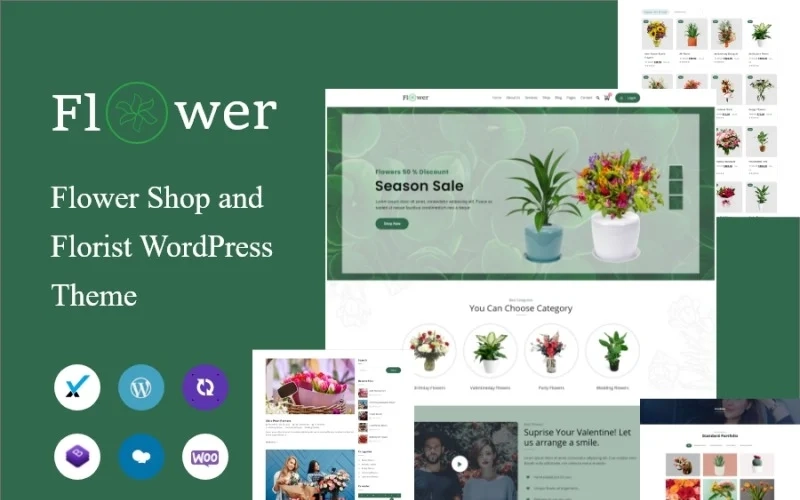 Flowers Shop Responsive Theme is a modern theme