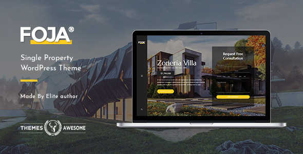 Foja  is A  Single Property WordPress Theme . Very suitable for  Single Property Website